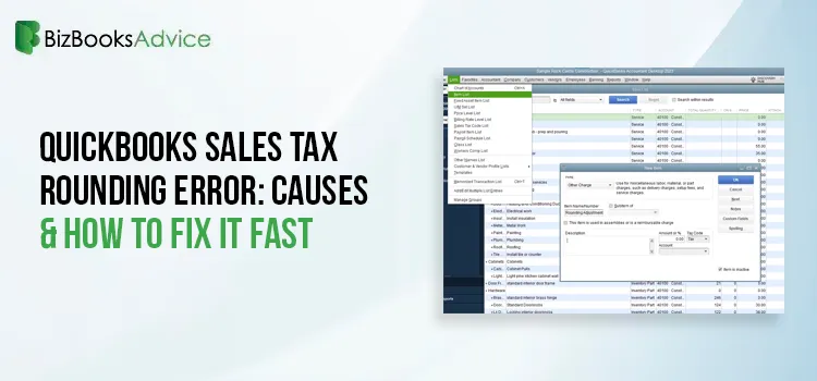 QuickBooks Sales Tax Rounding Error
