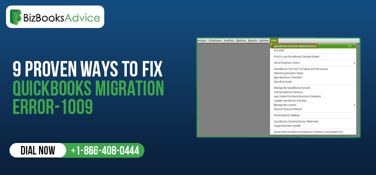 QuickBooks Migration Error 1009