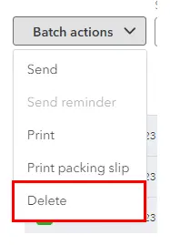 Click on Delete to confirm it.