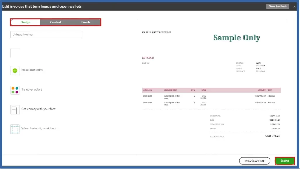 adjusting the header, footer, and body