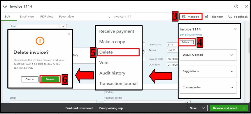 How to Delete an Invoice in QuickBooks Online.