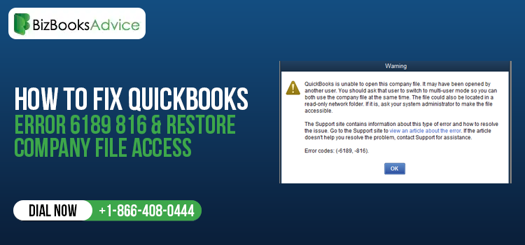 Fix QuickBooks Error 6189, – 816