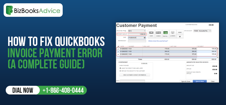 QuickBooks invoice payment not showing