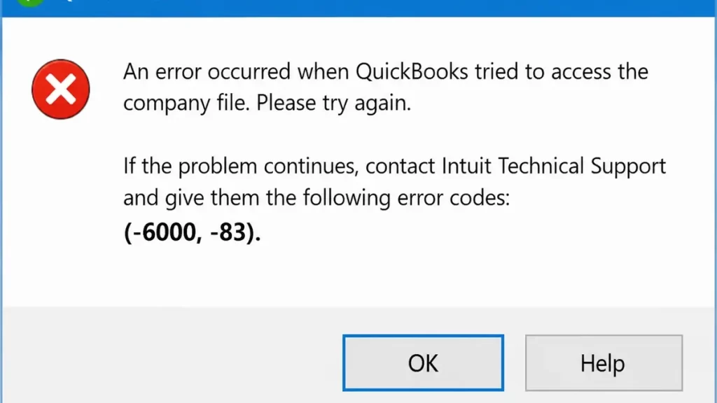 how to fix quickbooks error 6000 83