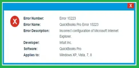 How to fix QuickBooks Error 15223