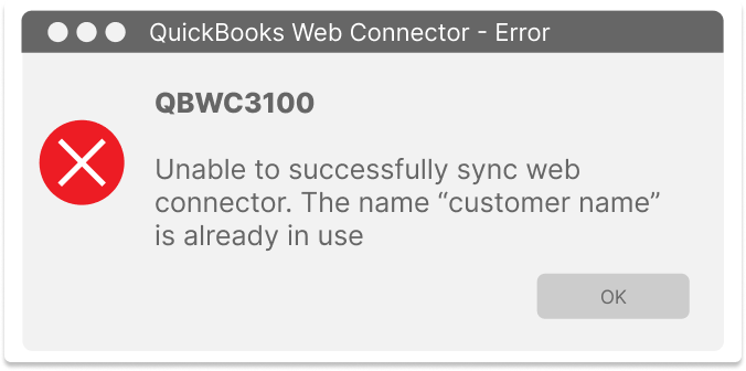 QuickBooks Error 3100